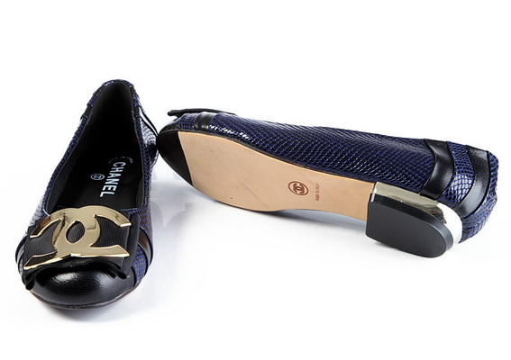 CHANEL Shallow mouth flat shoes Women--094